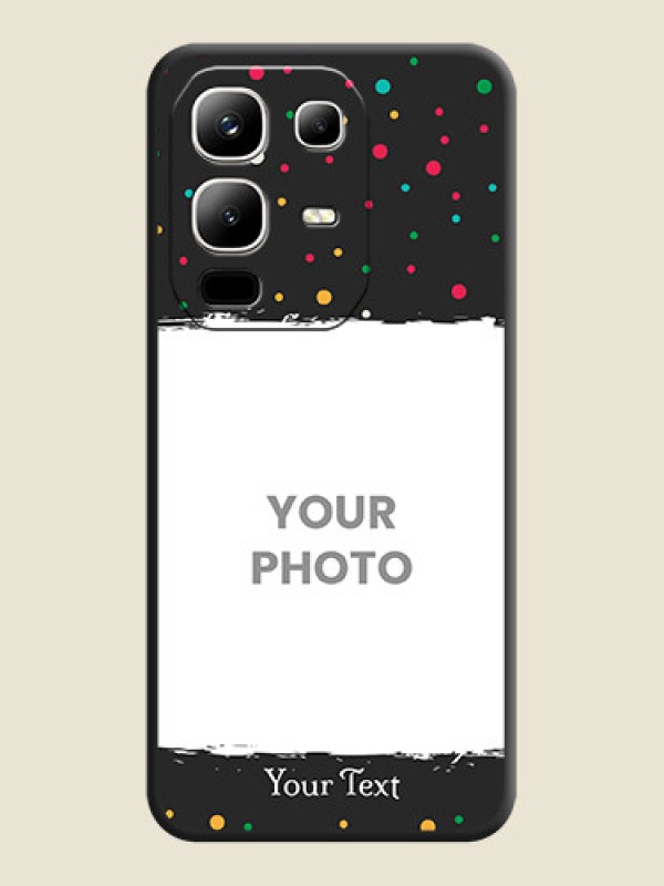 Custom Multicolor Dotted Pattern with Text On Space Black Custom Soft Matte Mobile Back Cover - Infinix Note 50x 5G - alternate view