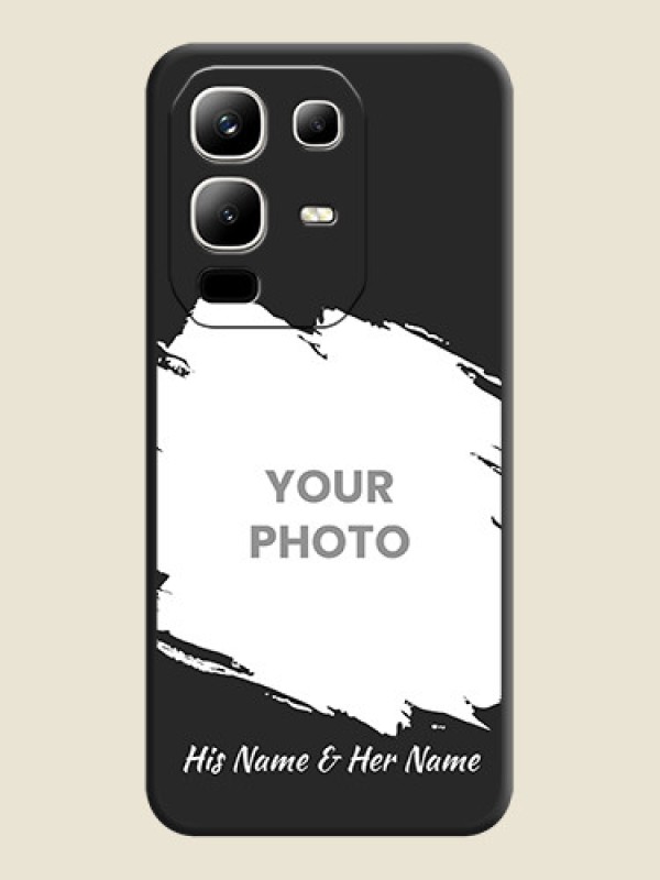 Custom Grunge Brush Strokes on Photo On Space Black Custom Soft Matte Mobile Back Cover - Infinix Note 50x 5G - alternate view