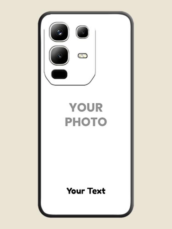 Custom Full Single Pic Upload With Text On Space Black Custom Soft Matte Mobile Back Cover - Infinix Note 50x 5G - alternate view