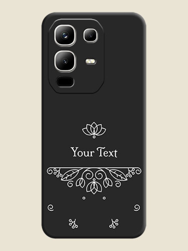 Custom Lotus Garden Custom Text On Space Black Custom Soft Matte Mobile Back Cover - Infinix Note 50x 5G - alternate view