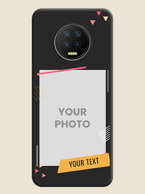 Custom Photo Frame with Triangle Small Dots on Photo on Space Black Soft Matte Back Cover - Infinix Note 7 - alternate view