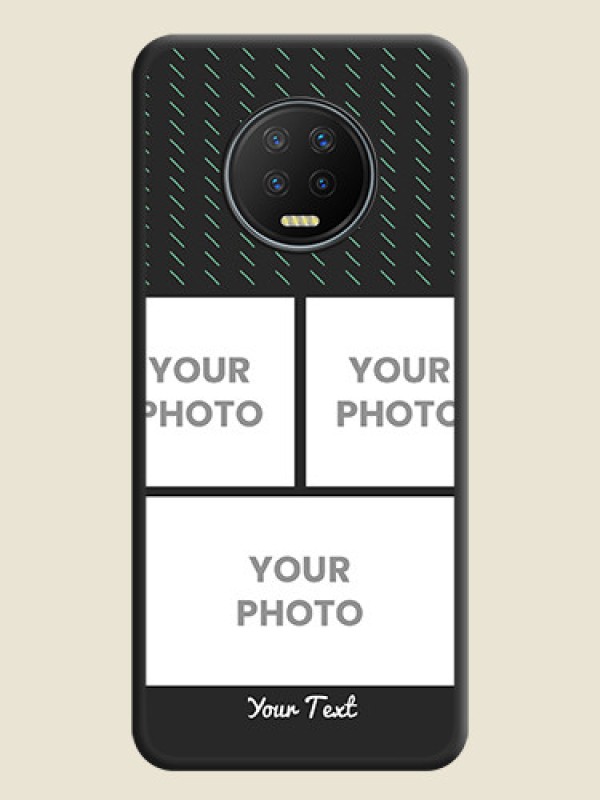 Custom Cross Dotted Pattern with 2 Image Holder  on Personalised Space Black Soft Matte Cases - Infinix Note 7 - alternate view