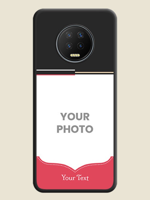 Custom Classic Plain Design with Name on Photo on Space Black Soft Matte Phone Cover - Infinix Note 7 - alternate view