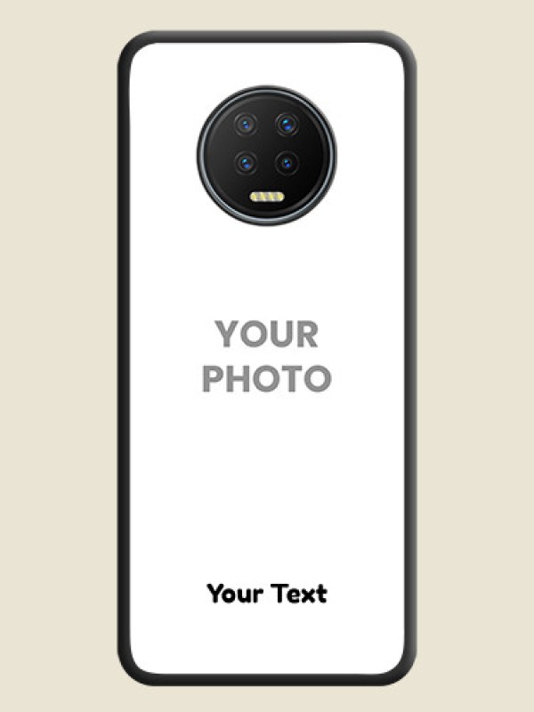 Custom Full Single Pic Upload With Text On Space Black Personalized Soft Matte Phone Covers -Infinix Note 7 - alternate view