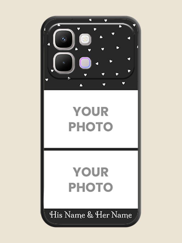 Custom Miniature Love Symbols with Name On Space Black Custom Soft Matte Mobile Back Cover - Infinix Note Edge 5G - alternate view