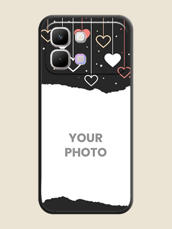 Custom Love Hangings with Splash Wave Picture On Space Black Custom Soft Matte Mobile Back Cover - Infinix Note Edge 5G - alternate view
