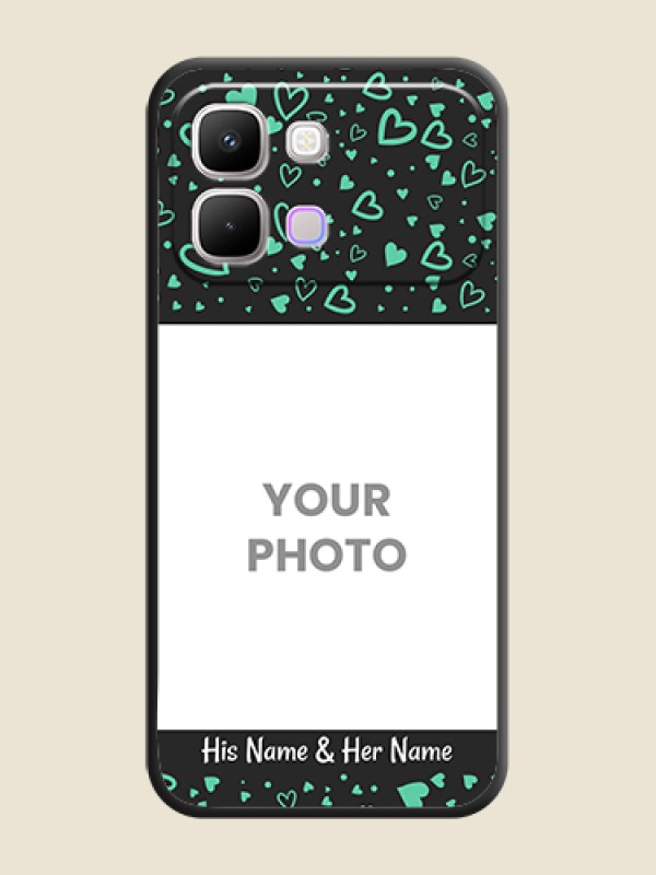 Custom Sea Green Indefinite Love Pattern on Photo On Space Black Custom Soft Matte Mobile Back Cover - Infinix Note Edge 5G - alternate view