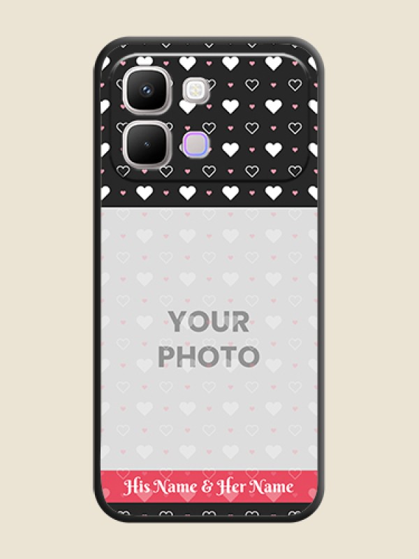 Custom White Color Love Symbols with Text Design on Photo On Space Black Custom Soft Matte Mobile Back Cover - Infinix Note Edge 5G - alternate view