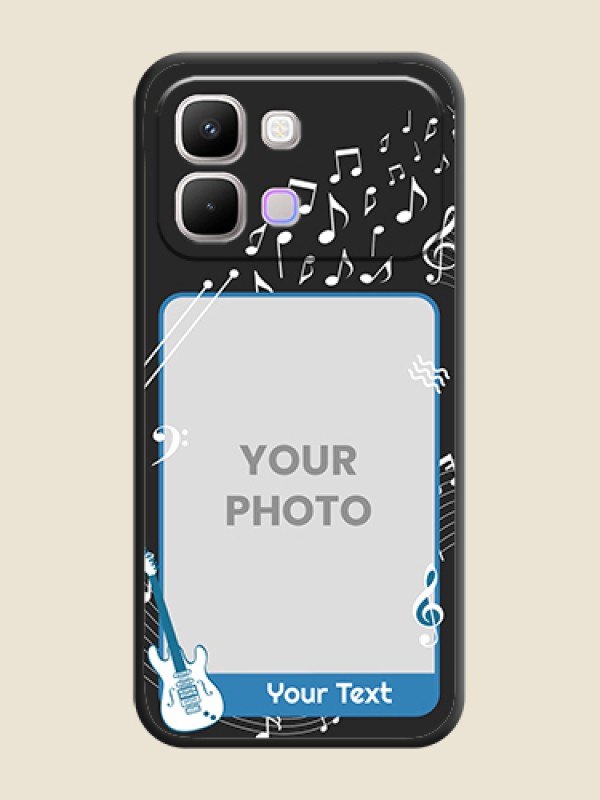 Custom Musical Theme Design with Text on Photo On Space Black Custom Soft Matte Mobile Back Cover - Infinix Note Edge 5G - alternate view