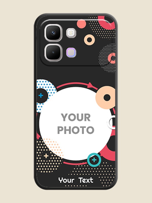 Custom Multicoloured Round Image On Space Black Custom Soft Matte Mobile Back Cover - Infinix Note Edge 5G - alternate view