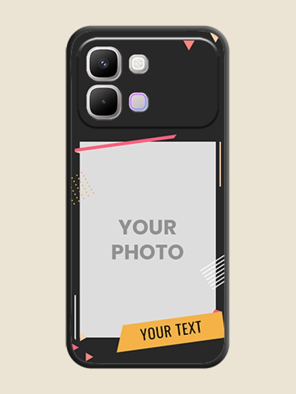 Custom Photo Frame with Triangle Small Dots on Photo On Space Black Custom Soft Matte Mobile Back Cover - Infinix Note Edge 5G - alternate view