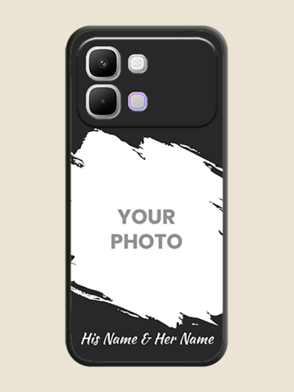 Custom Grunge Brush Strokes on Photo On Space Black Custom Soft Matte Mobile Back Cover - Infinix Note Edge 5G - alternate view