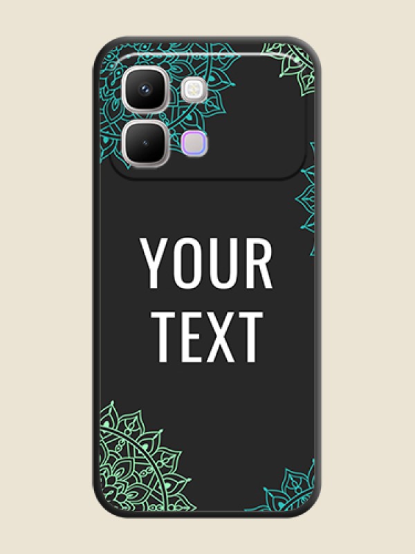 Custom Your Name with Floral Design On Space Black Custom Soft Matte Mobile Back Cover - Infinix Note Edge 5G - alternate view