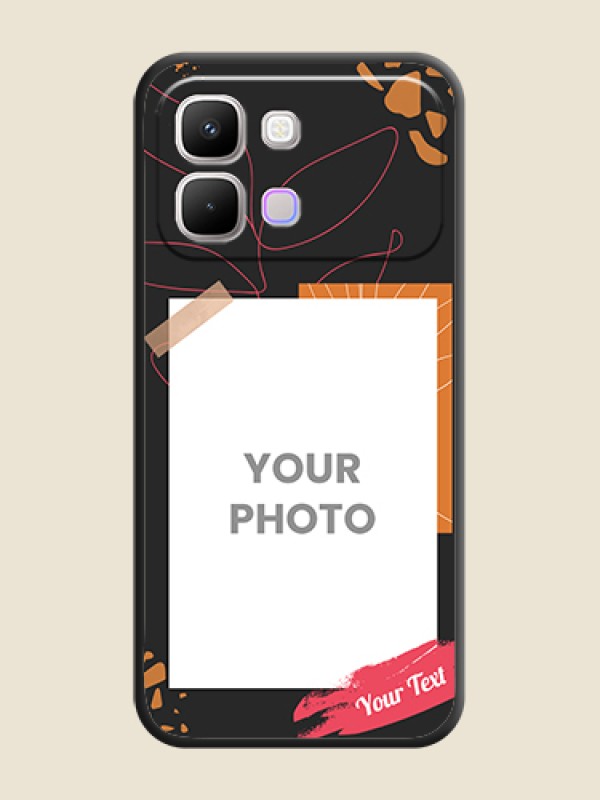 Custom Orange Photo Frame On Space Black Custom Soft Matte Mobile Back Cover - Infinix Note Edge 5G - alternate view