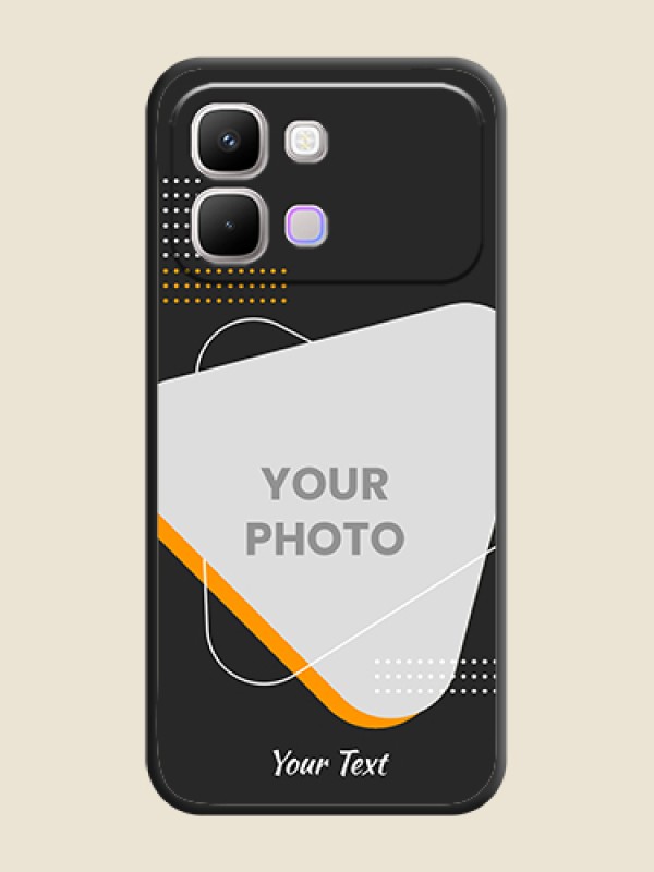 Custom Yellow Triangle on Photo On Space Black Custom Soft Matte Mobile Back Cover - Infinix Note Edge 5G - alternate view