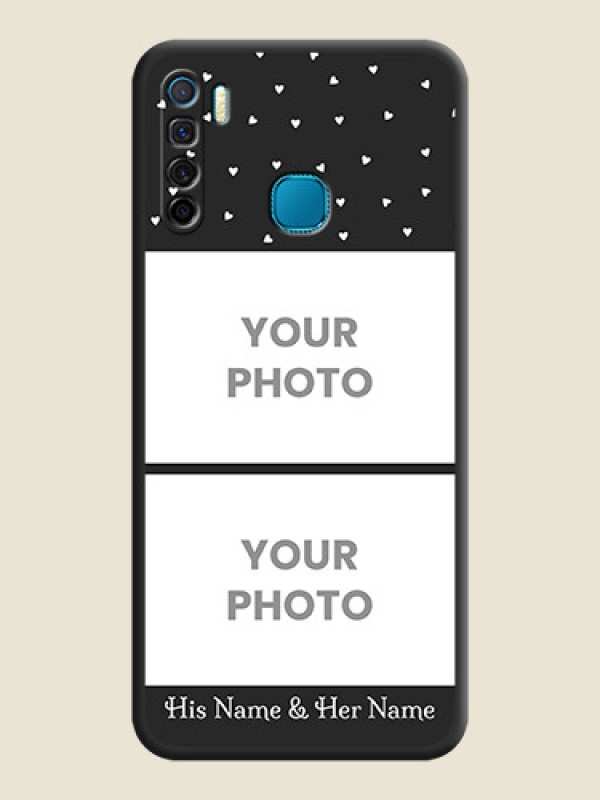 Custom Miniature Love Symbols with Name on Space Black Custom Soft Matte Back Cover - Infinix S5 Lite - alternate view