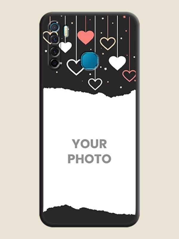 Custom Love Hangings with Splash Wave Picture on Space Black Custom Soft Matte Phone Back Cover - Infinix S5 Lite - alternate view