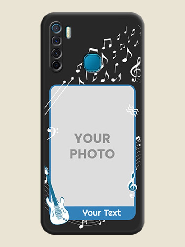 Custom Musical Theme Design with Text on Photo on Space Black Soft Matte Mobile Case - Infinix S5 Lite - alternate view