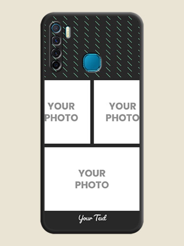 Custom Cross Dotted Pattern with 2 Image Holder  on Personalised Space Black Soft Matte Cases - Infinix S5 Lite - alternate view