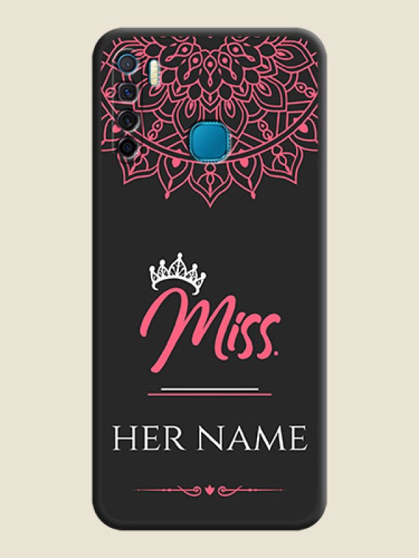 Custom Mrs Name with Floral Design on Space Black Personalized Soft Matte Phone Covers - Infinix S5 Lite - alternate view