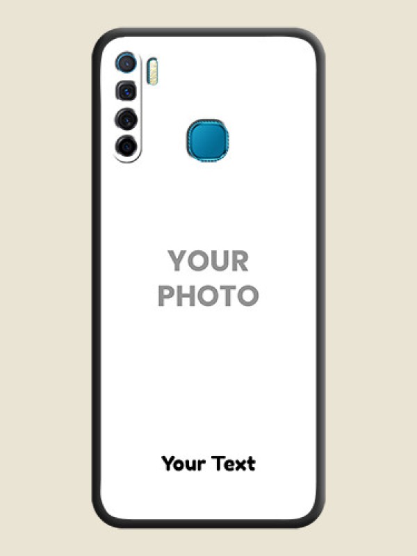 Custom Full Single Pic Upload With Text On Space Black Personalized Soft Matte Phone Covers -Infinix S5 Lite - alternate view