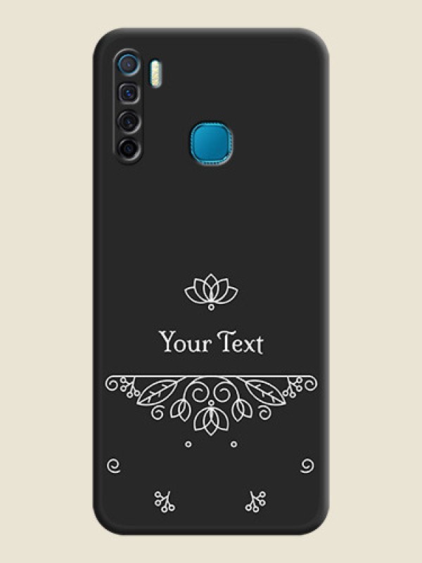 Custom Lotus Garden Custom Text On Space Black Personalized Soft Matte Phone Covers -Infinix S5 Lite - alternate view