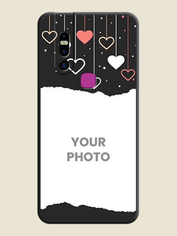 Custom Love Hangings with Splash Wave Picture on Space Black Custom Soft Matte Phone Back Cover - Infinix S5 Pro - alternate view