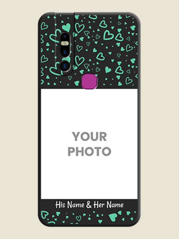 Custom Sea Green Indefinite Love Pattern - Photo on Space Black Soft Matte Mobile Cover - Infinix S5 Pro - alternate view