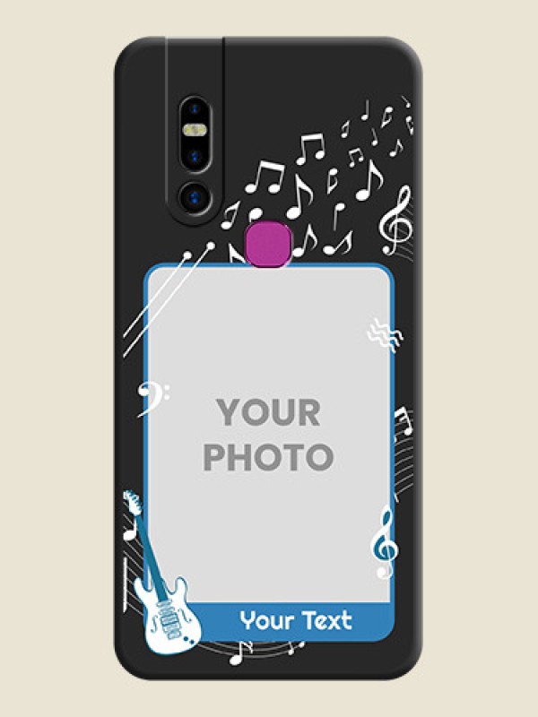 Custom Musical Theme Design with Text - Photo on Space Black Soft Matte Mobile Case - Infinix S5 Pro - alternate view