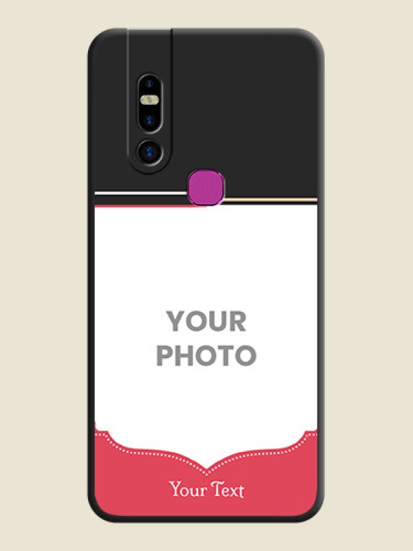 Custom Classic Plain Design with Name - Photo on Space Black Soft Matte Phone Cover - Infinix S5 Pro - alternate view