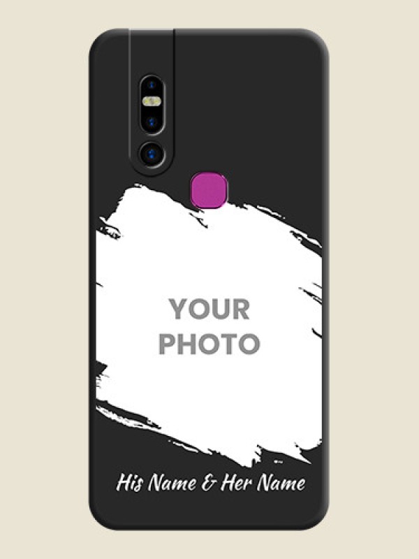 Custom Grunge Brush Strokes - Photo on Space Black Soft Matte Back Cover - Infinix S5 Pro - alternate view