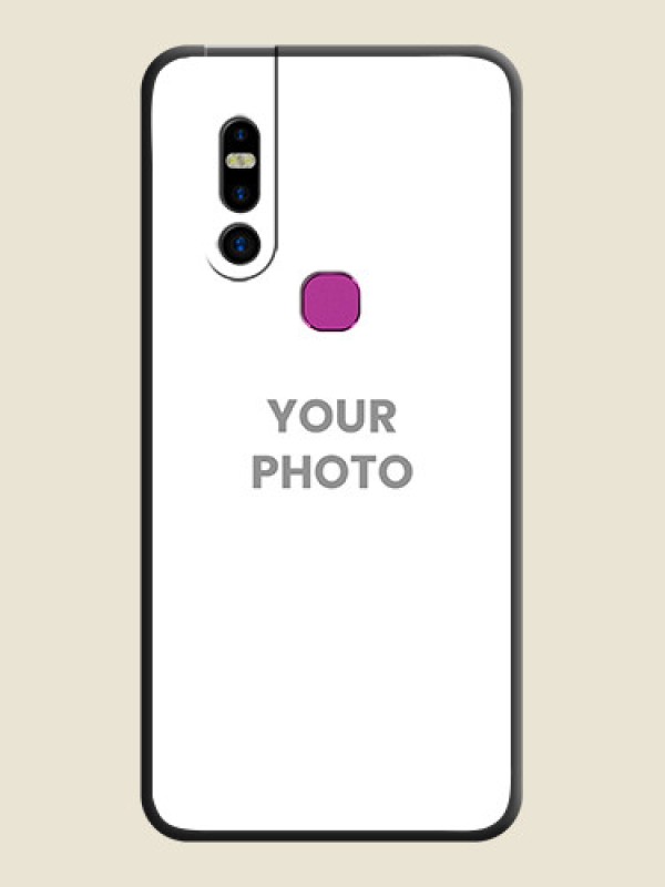 Custom Full Single Pic Upload On Space Black Personalized Soft Matte Phone Covers - Infinix S5 Pro - alternate view