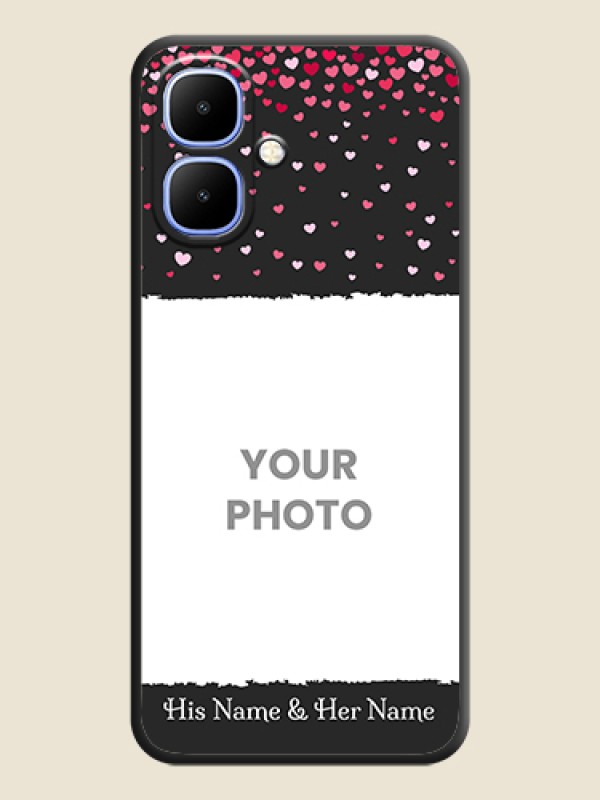 Custom Fall in Love with Your Partner on Photo On Space Black Custom Soft Matte Mobile Back Cover - Infinix Smart 10 - alternate view