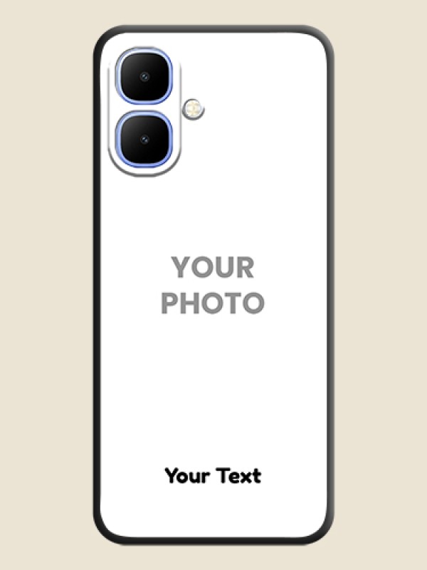 Custom Full Single Pic Upload With Text On Space Black Custom Soft Matte Mobile Back Cover - Infinix Smart 10 - alternate view