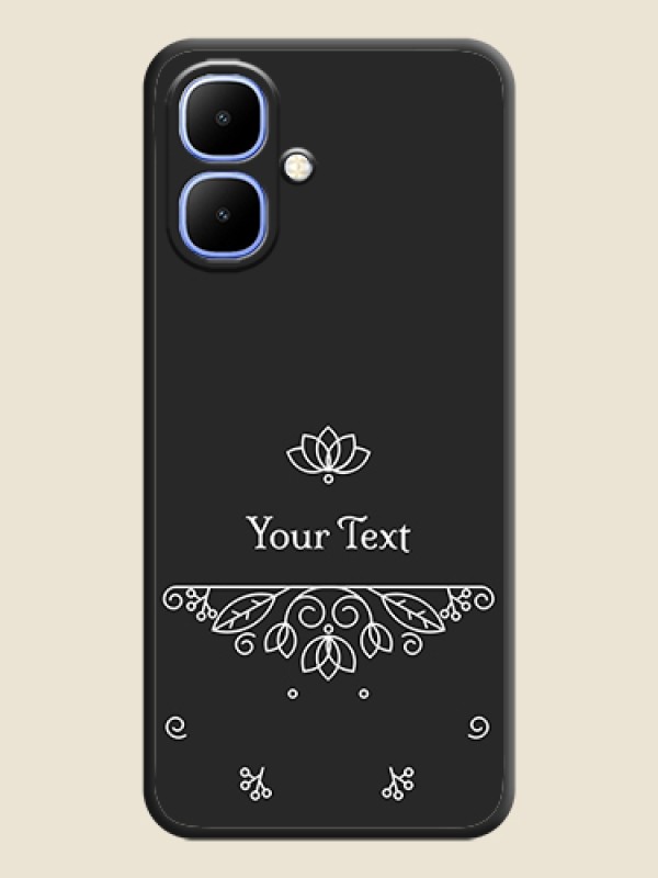 Custom Lotus Garden Custom Text On Space Black Custom Soft Matte Mobile Back Cover - Infinix Smart 10 - alternate view