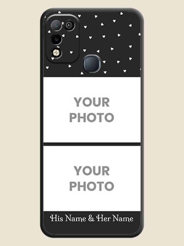 Custom Miniature Love Symbols with Name on Space Black Custom Soft Matte Back Cover - Infinix Smart 5 - alternate view