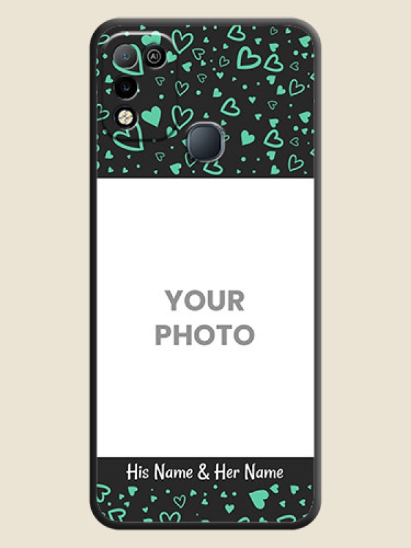 Custom Sea Green Indefinite Love Pattern on Photo on Space Black Soft Matte Mobile Cover - Infinix Smart 5 - alternate view