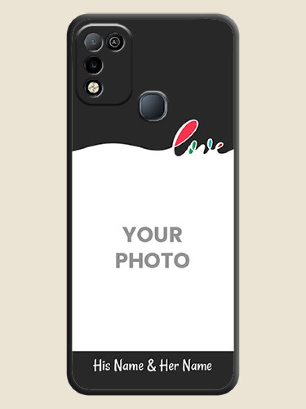 Custom Fall in Love Pattern with Picture on Photo on Space Black Soft Matte Mobile Case - Infinix Smart 5 - alternate view