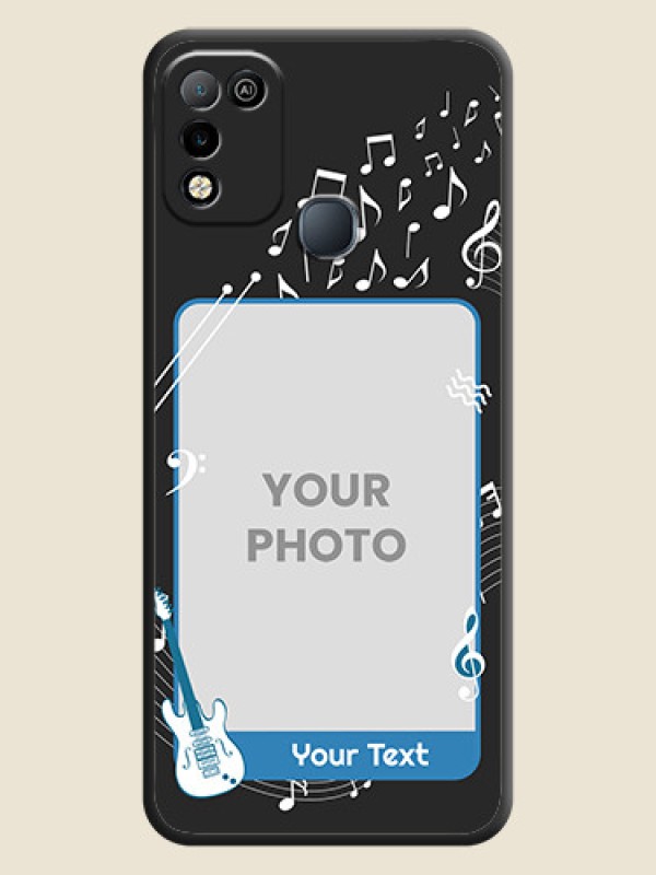 Custom Musical Theme Design with Text on Photo on Space Black Soft Matte Mobile Case - Infinix Smart 5 - alternate view