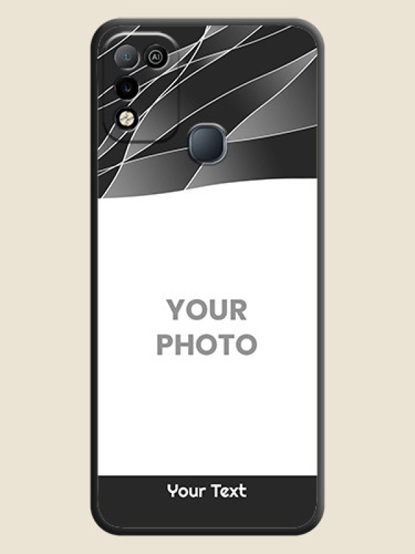 Custom Mixed Wave Lines on Photo on Space Black Soft Matte Mobile Cover - Infinix Smart 5 - alternate view