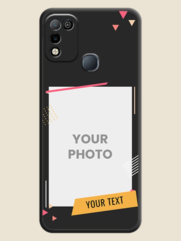 Custom Photo Frame with Triangle Small Dots on Photo on Space Black Soft Matte Back Cover - Infinix Smart 5 - alternate view