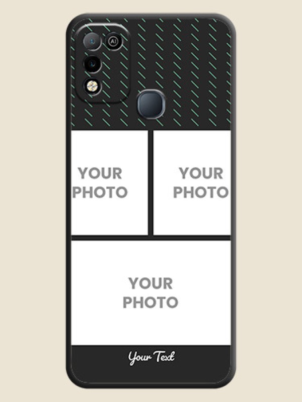 Custom Cross Dotted Pattern with 2 Image Holder on Personalised Space Black Soft Matte Cases - Infinix Smart 5 - alternate view