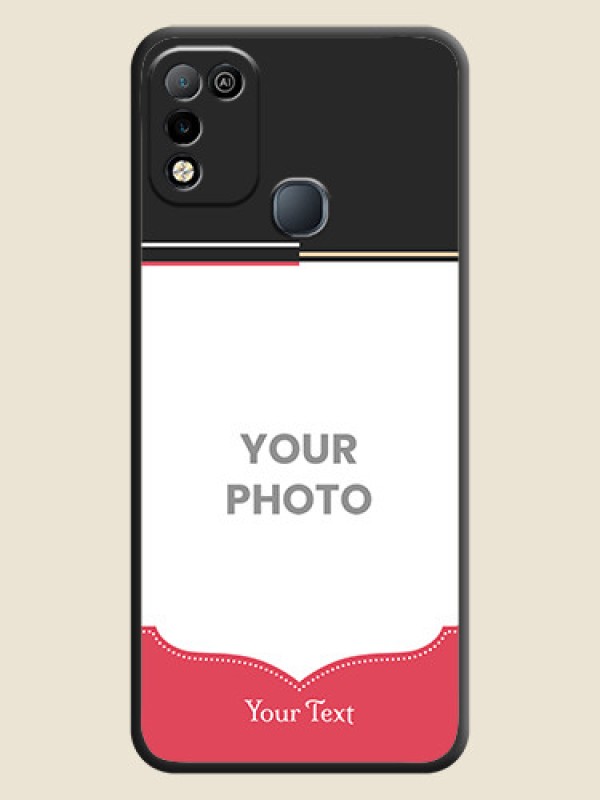 Custom Classic Plain Design with Name on Photo on Space Black Soft Matte Phone Cover - Infinix Smart 5 - alternate view