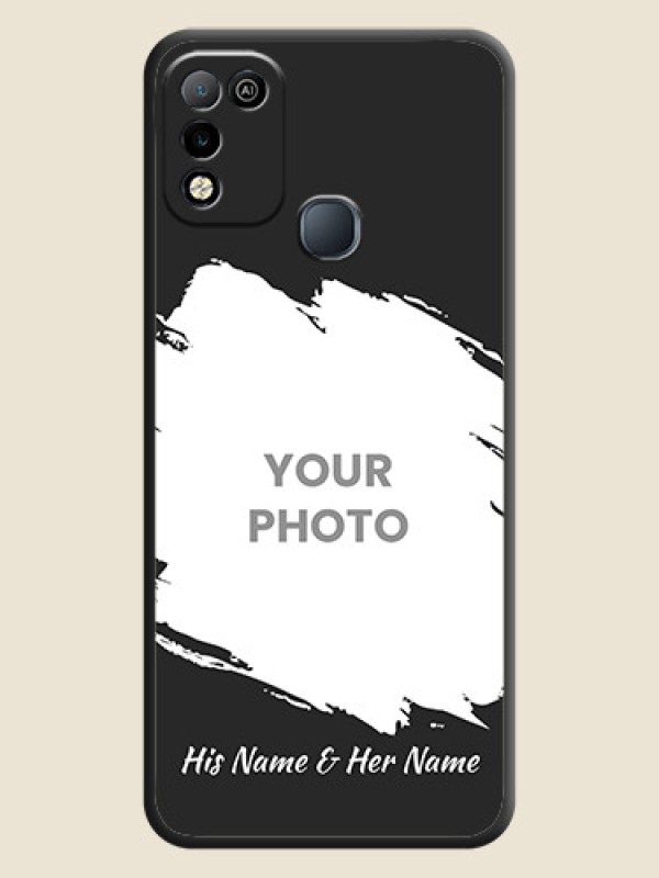 Custom Grunge Brush Strokes on Photo on Space Black Soft Matte Back Cover - Infinix Smart 5 - alternate view