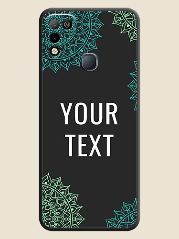 Custom Your Name with Floral Design on Space Black Custom Soft Matte Back Cover - Infinix Smart 5 - alternate view