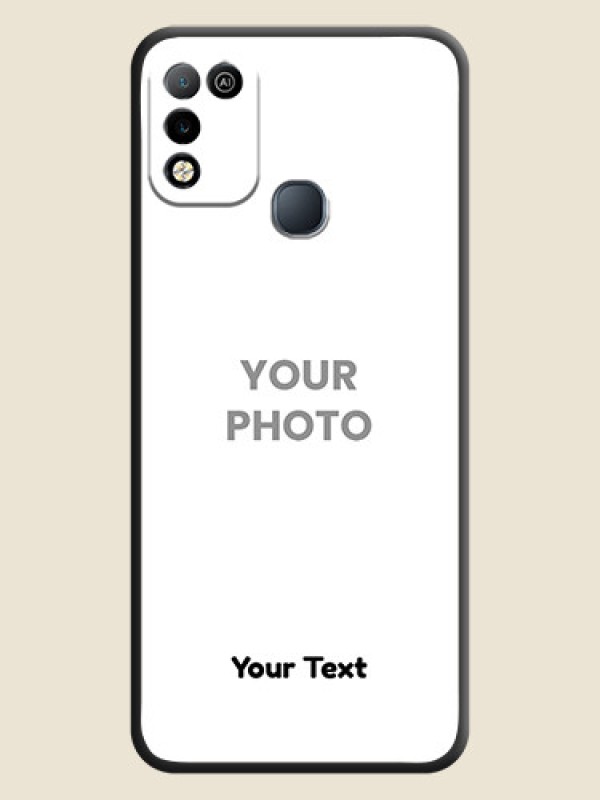 Custom Full Single Pic Upload With Text On Space Black Personalized Soft Matte Phone Covers -Infinix Smart 5 - alternate view