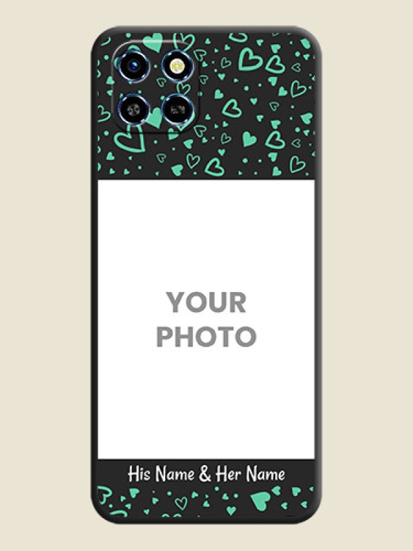 Custom Sea Green Indefinite Love Pattern - Photo on Space Black Soft Matte Mobile Cover - Infinix Smart 6 HD - alternate view