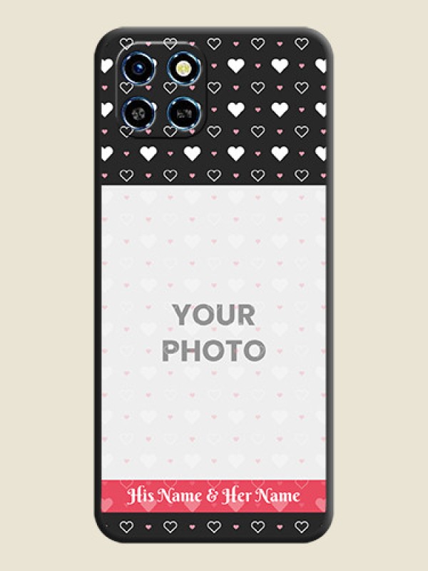 Custom White Color Love Symbols with Text Design - Photo on Space Black Soft Matte Phone Cover - Infinix Smart 6 HD - alternate view