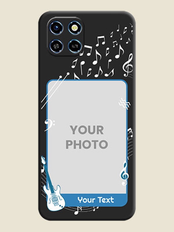 Custom Musical Theme Design with Text - Photo on Space Black Soft Matte Mobile Case - Infinix Smart 6 HD - alternate view