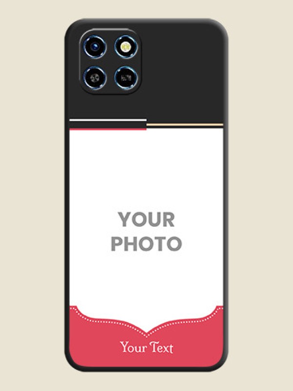 Custom Classic Plain Design with Name - Photo on Space Black Soft Matte Phone Cover - Infinix Smart 6 HD - alternate view